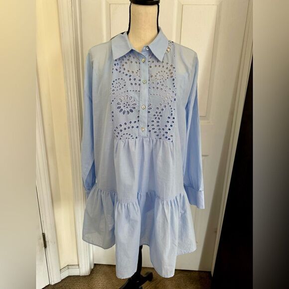 ZARA OPENWORK EMBROIDERED DRESS - Picture 16 of 16